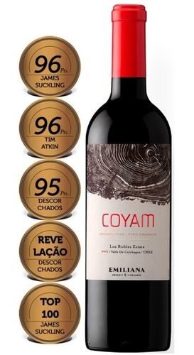 Vinho Tinto Organico Coyam Emiliana Los Robles Chile 750ml