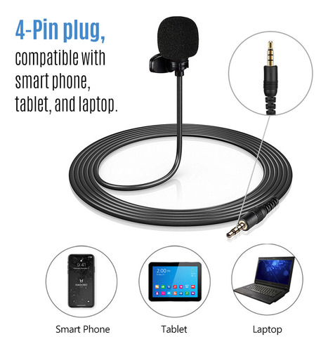 Mini Micrófono Con Clip Con Conector De 3,5 Mm For Transmit