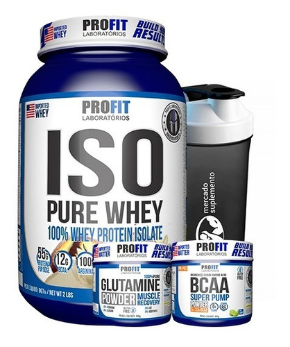 Iso Pure Whey 907gr + Bcaa 300gr + Glutamina 300gr + Coq