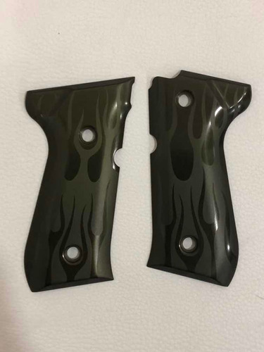 Cacha Hogue Beretta 92fs Llamas Aluminio  Verde Extreme