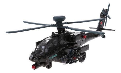 1 Helicóptero Militar Cañonero Ah-64d 1:64 Modelo De