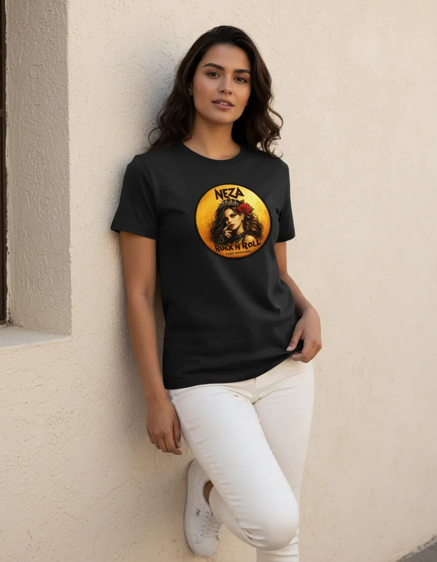 Playera Nezarock  Rosa Rockera Mujer Original — Merch NezaRock