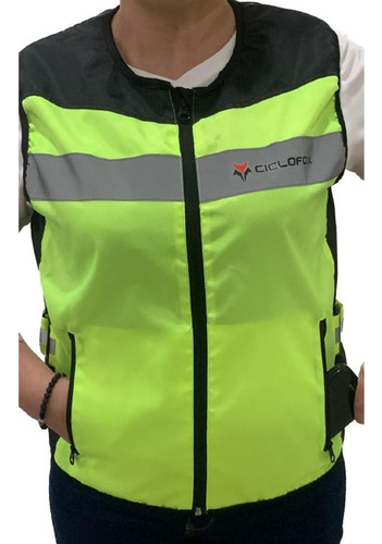 Chaleco Moto Ciclofox Fluo Reflectivo