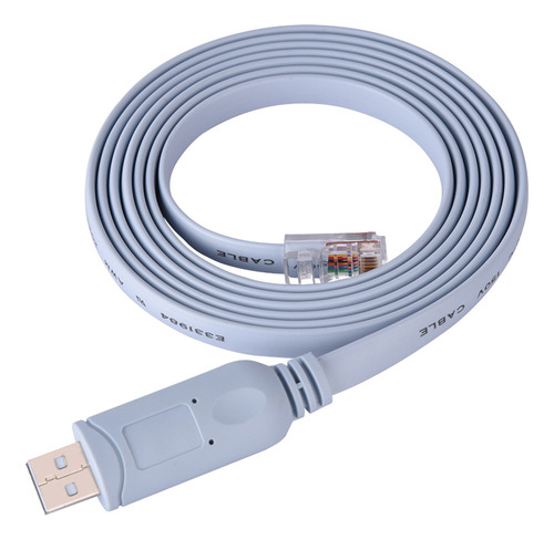 Cabo Usb Para Rj45 Usb2.0 Cat5, Console Serial Plano Para