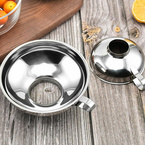 Embudo De Enlatado De Cocina, Embudo De Acero Inoxidable, L