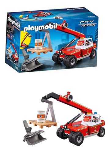 Figuras Playmobil Grua De Bomberos