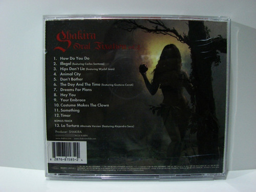 Cd Shakira Oral Fixation Vol. 2 Canadá Ed 2005 Caj/1,2 (Usado)