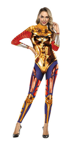 Set De Cosplay De Wonder Woman Con Impresión 3d Y Medias Dig