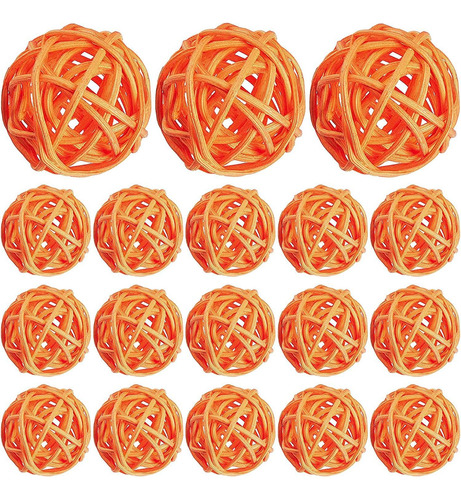 Qingbei Rina 18 Bolas Decorativas, Bolas De Ratn Naranja, Bo