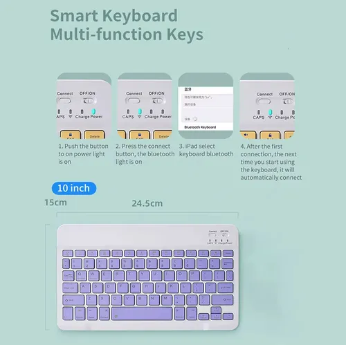 Combo De Teclado Y Mouse Inalambrico Bt + Obsequio Pad Mouse