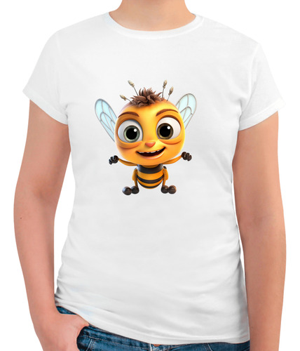 Playera De Mujer Estampada Bee Abeja Animada