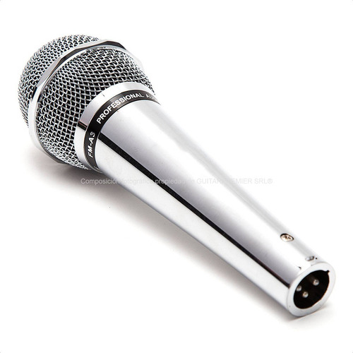 Combo X 2 Microfono Dinamico Metal Cromado Cable Pie Pipeta