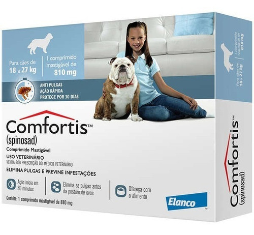 Antipulgas Elanco Comfortis 810 Mg Para Cães De 18 A 27 Kg
