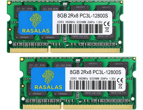 Memoria Ram Rasalas 16gb (8gbx2) Pc3l-12800s Ddr3 1600 Mhz 