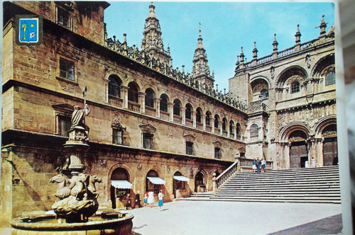 Postal Santiago De Compostela Plaza De Las Platerias 1950 (Usado)