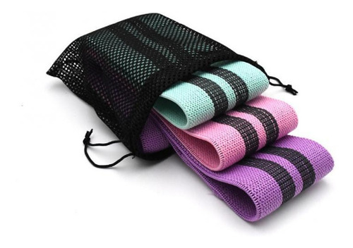 Imagen 4 de 8 de Bandas Elasticas Resistencia Kit X 3 Intensidades Polyester