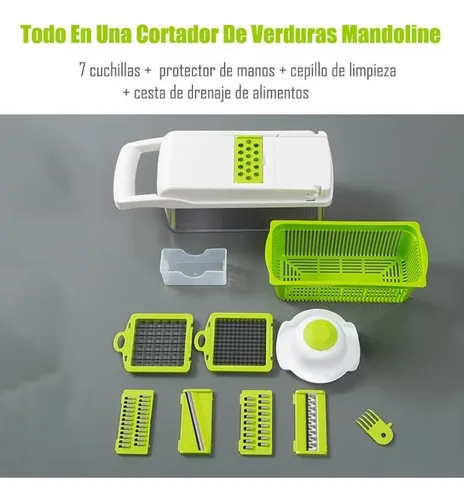 Nuevo Mandolina Cocina Cortador De Cubos Rallador De Acero