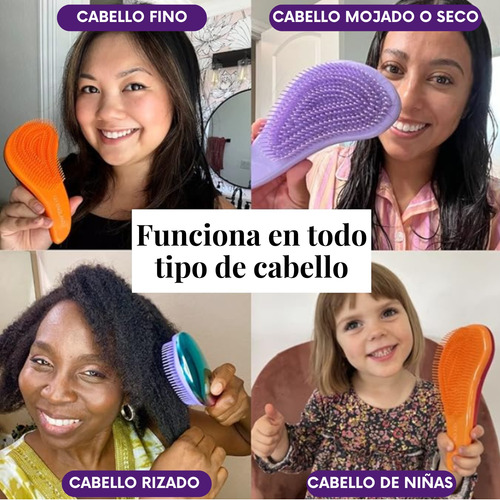 Cepillo Desenredante De Cabello Y Anti Frizz Mujer Niñas X12