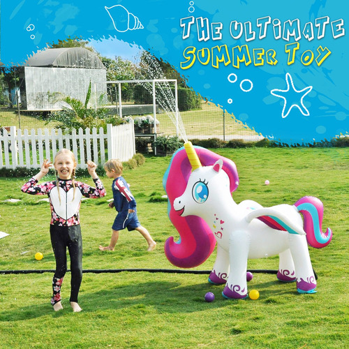 Bestparty Aspersor Inflable Del Patio De Unicornio, Juguete