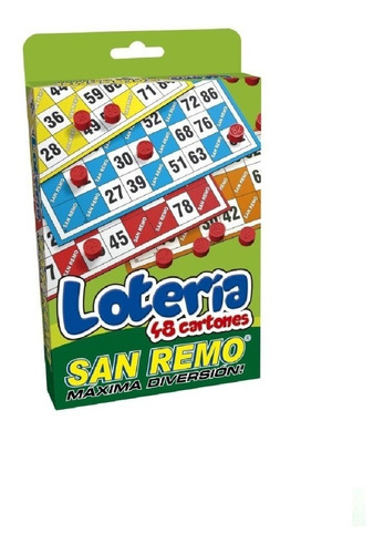 Juego De Mesa Lotería Familiar Cartones Bolillas Bingo Viaje