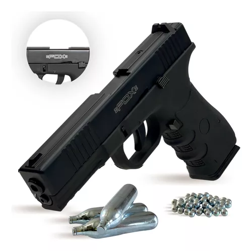 PISTOLA FOX G17 METAL SLIDE CO2 4,5MM