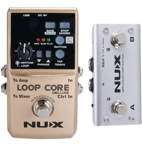 Pedal Efecto Nux Loop Core Deluxe Bundle C/ Switch Looper