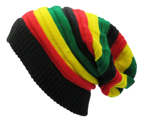 Gorra Punto Yarizm Reggae Rasta, Gorro Holgado Con Rayas