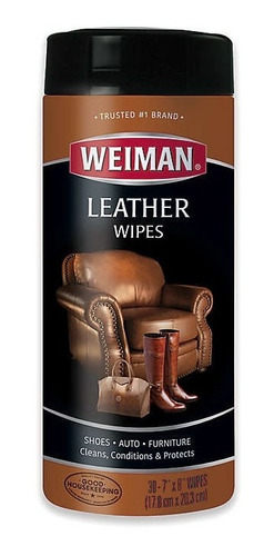 Weiman Leather Wipes Toallas Limpiadoras  Articulos De Piel 