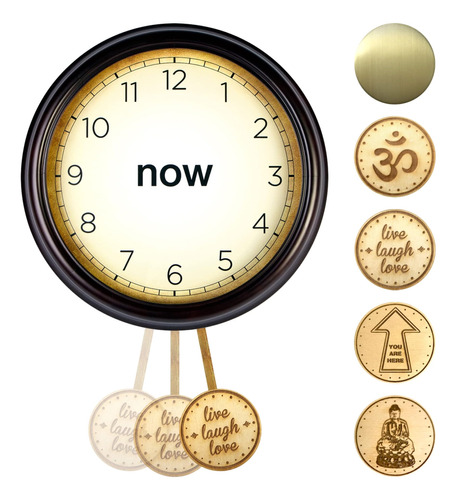 Now Clock - Mindfulness, Zen, Decoración Budista Para Su Hog