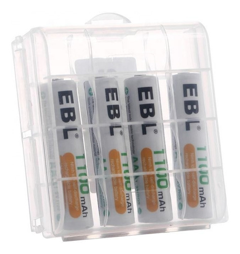 Imagen 3 de 9 de Combo Ebl Cargador Inteligente Usb + 4 X Pilas Aaa 1100mah