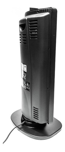 Calentador Eléctrico Cenrap De Cuarzo Doble Halogeno Control Temperatura Termostato Torre 50cm 800w Negro