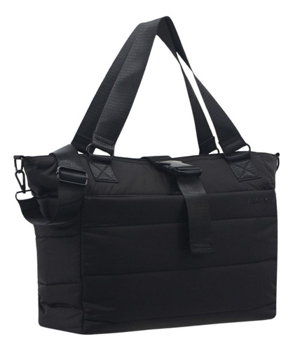 Cartera Nadine Amayra Q Color Negro Correa De Hombro Negro Diseño De La Tela Lisa