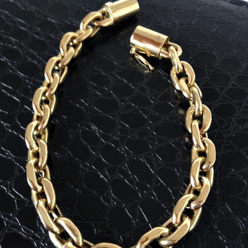 Pulseira Em Ouro 18k 750  Modelo Cadeado Promoção