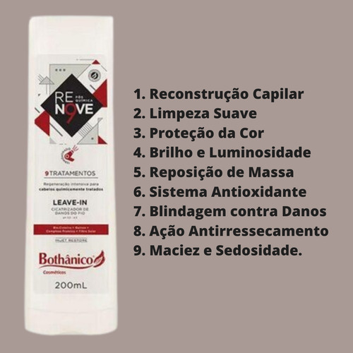Leave-in Regeneração Pós Química Cicatriza 200ml Bothânico