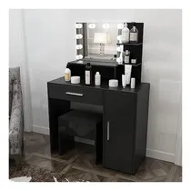 Comprar Tuuouy Large Vanity Set With 10 Light Bulbs Black Makeup