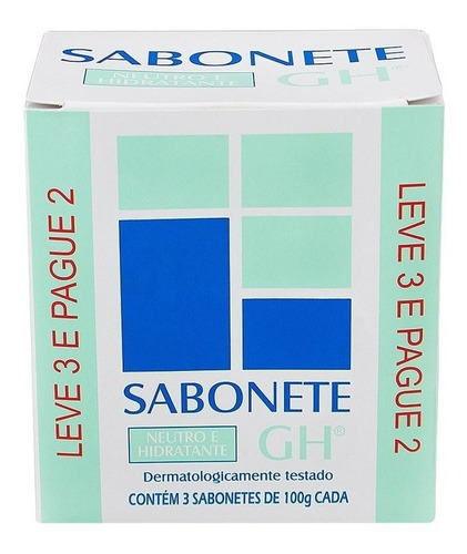 Kit Leve 3 E Pague 2 Sabonete Gh Neutro Hidratante 100 G