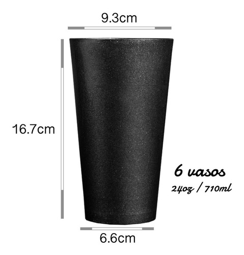 Vaso Plastico Polipropileno Glitter Parece Brillantina 6pz
