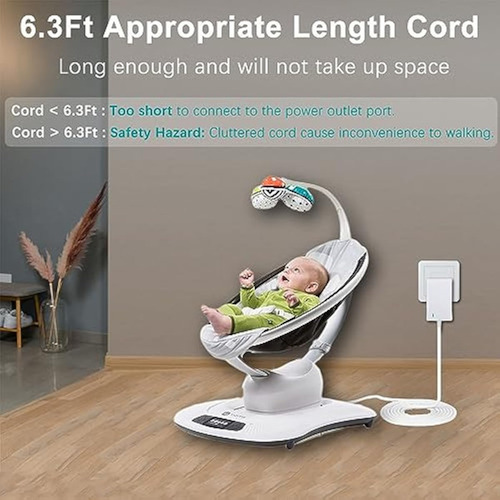 Cable De Alimentación De 12 V Y 3 A Para 4 Mamás Mamaroo 2/4