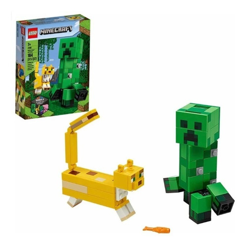 Kit Lego Minecraft Bigfig Creeper Y Ocelote 21156 184 Piezas