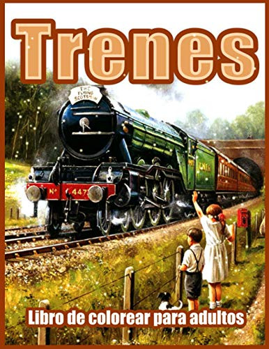 Trenes: Hermosos Libros Para Colorear Para Adultos Adolescen