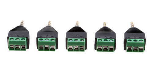 5 Piezas Enchufe Macho Esté De 3.5 Mm (1/8 Pulgadas) Al