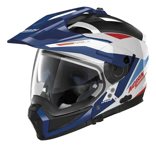 Casco Nolan  N70-2 X Stunner 53 Blanco/azul Metálico