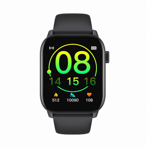 Imagen 1 de 2 de Smartwatch Nictom Smartwatch Nt14 Pantalla 1,75 Caja De Plástico Negra, Malla De Tpu Negra, Deportivo Sumergible, Notificaciones