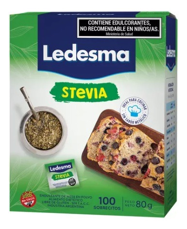 Edulcorante Ledesma Stevia X 100 Sobres