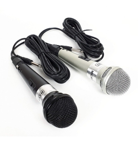 Microfones MXT M-201 dinâmico p10 preto/prateado