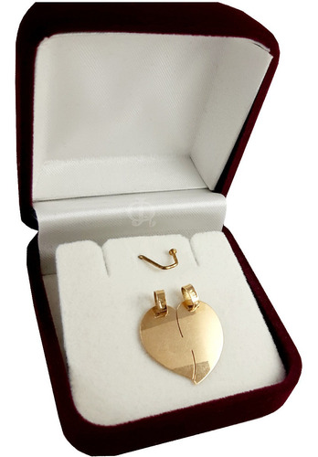 Medalla Corazon  Partir Para Grabar Oro 18k  Garantia