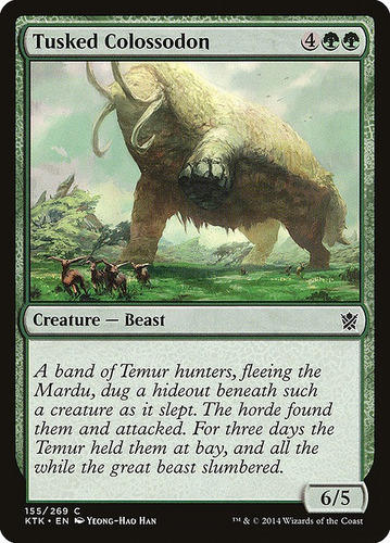 Carta Magic Tusked Colossodon X 4 Playset Khans Of Tarkir