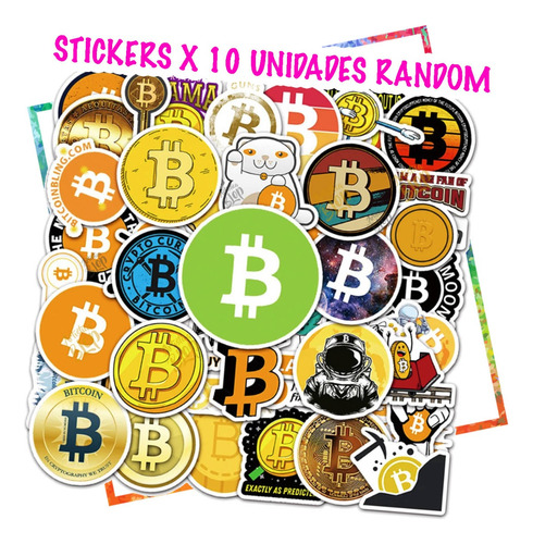 Set Sticker Calco Vinilo Termo Notebook Bitcoin Criptomoneda