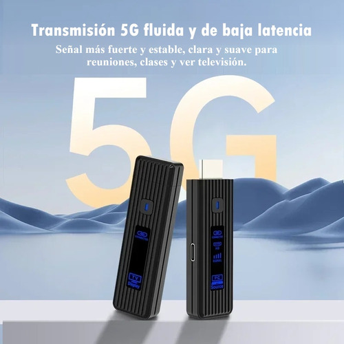 Transmisor Y Receptor Hdmi De Audio Y Vídeo, Techwolf Extensor Hdmi 5g Inalámbrico Plug & Play Portátil 50m Adaptador De Pantalla Inalámbrico De Pc A Monitor
