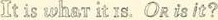 Libro It Is What It Is. Or Is It? - Bill Arning